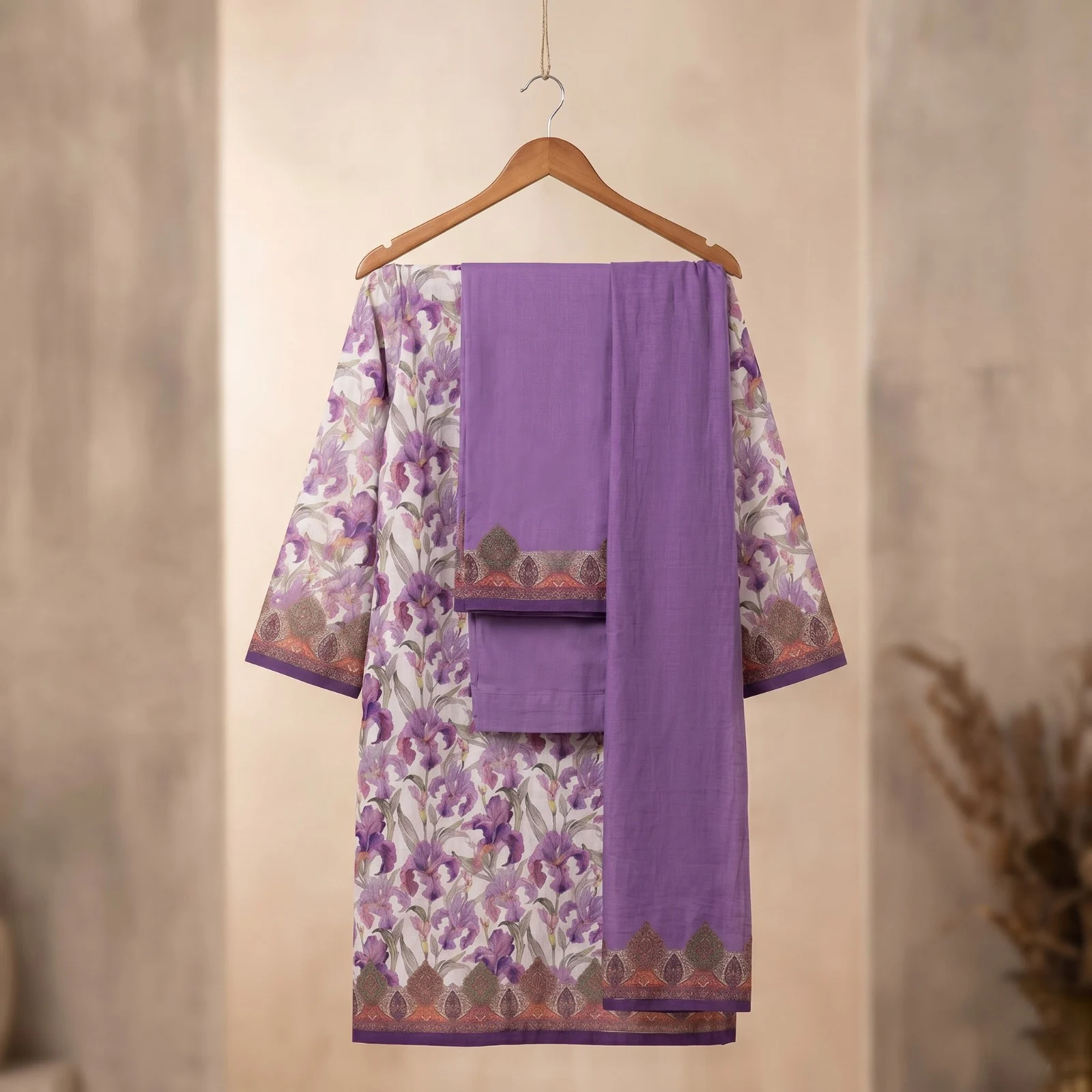 Unstitch Printed Three Piece
