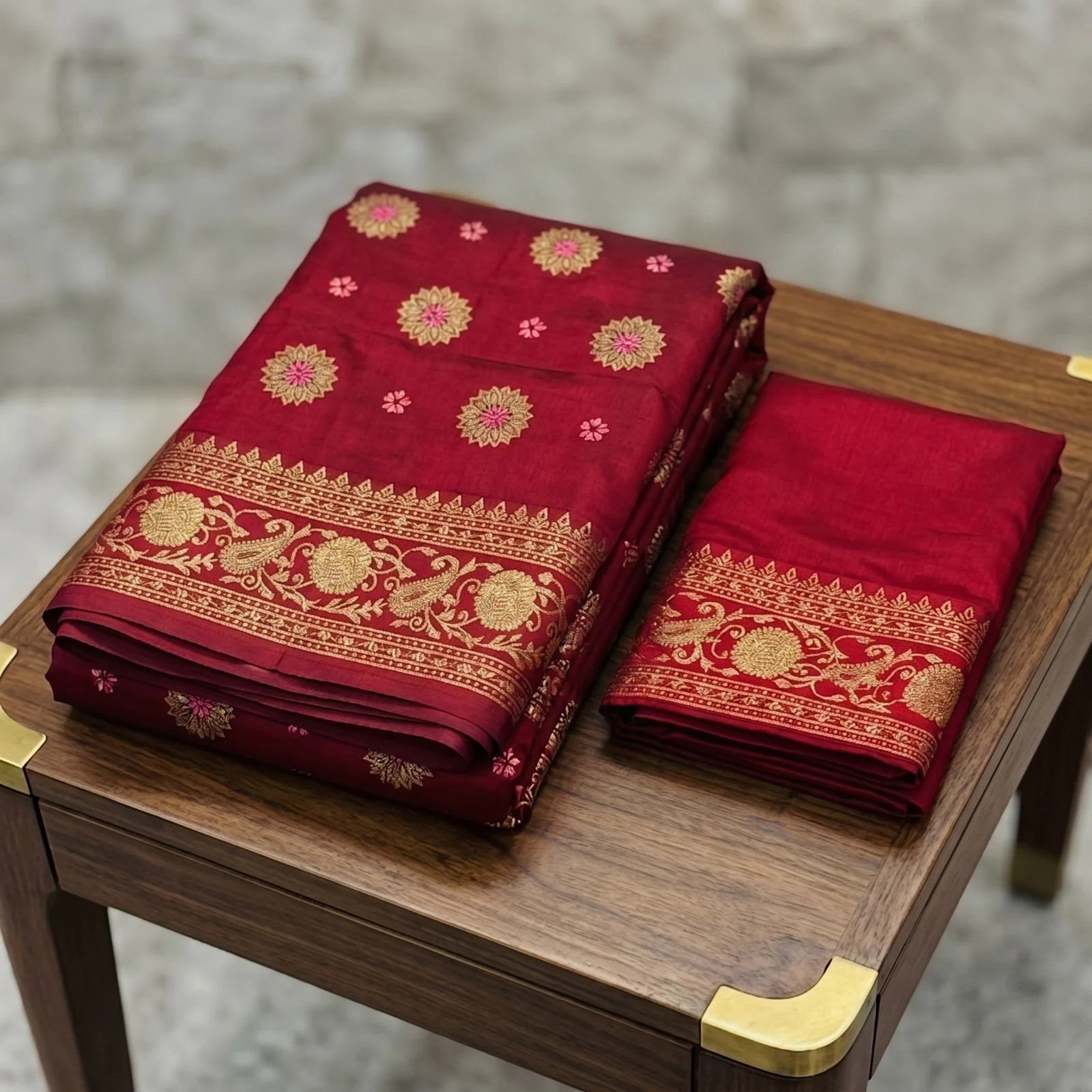 Japani Silk Skin Print Sharee with Blouse Piece