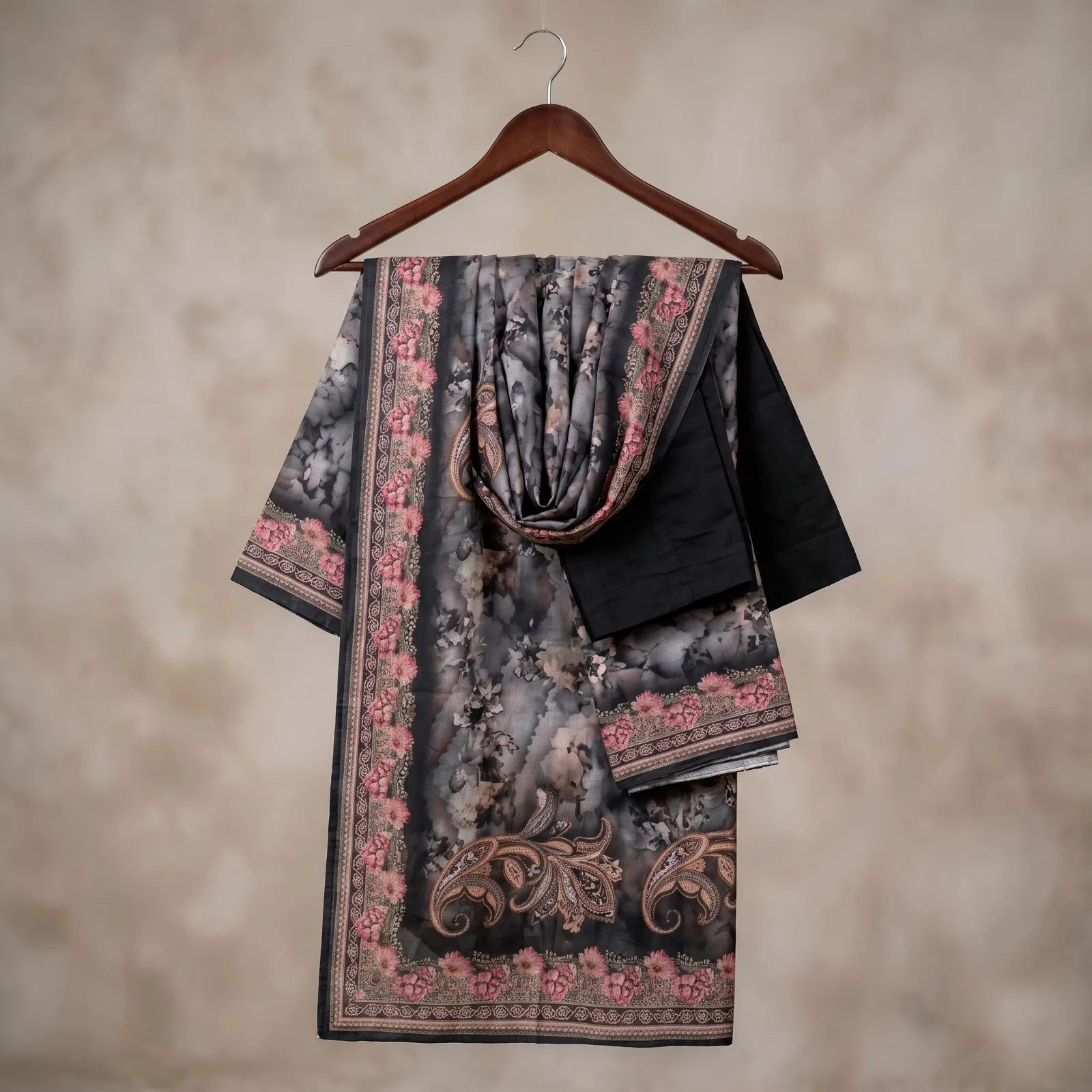Unstitch Printed Three Piece