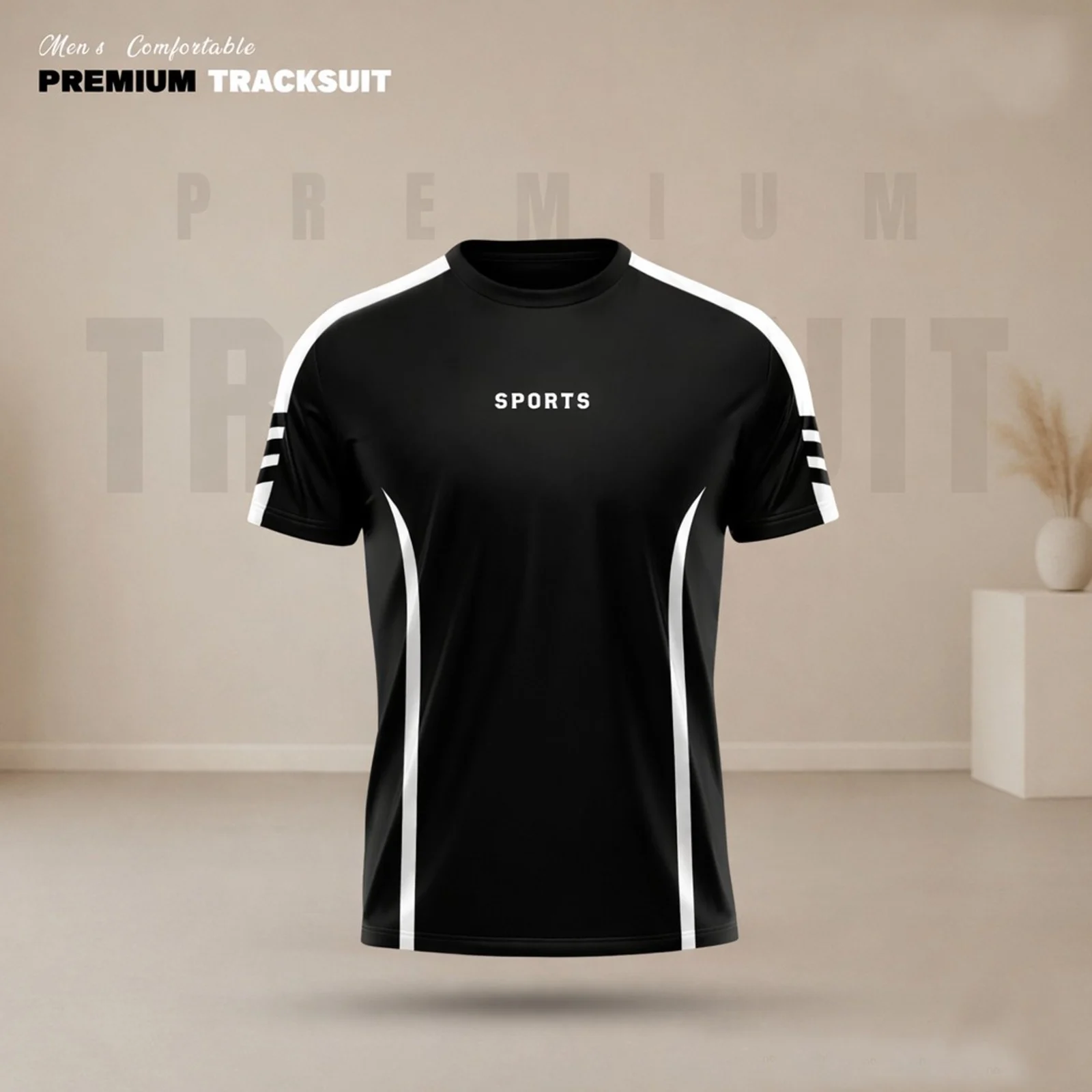Stylish Half Sleeve Sports T-shirt