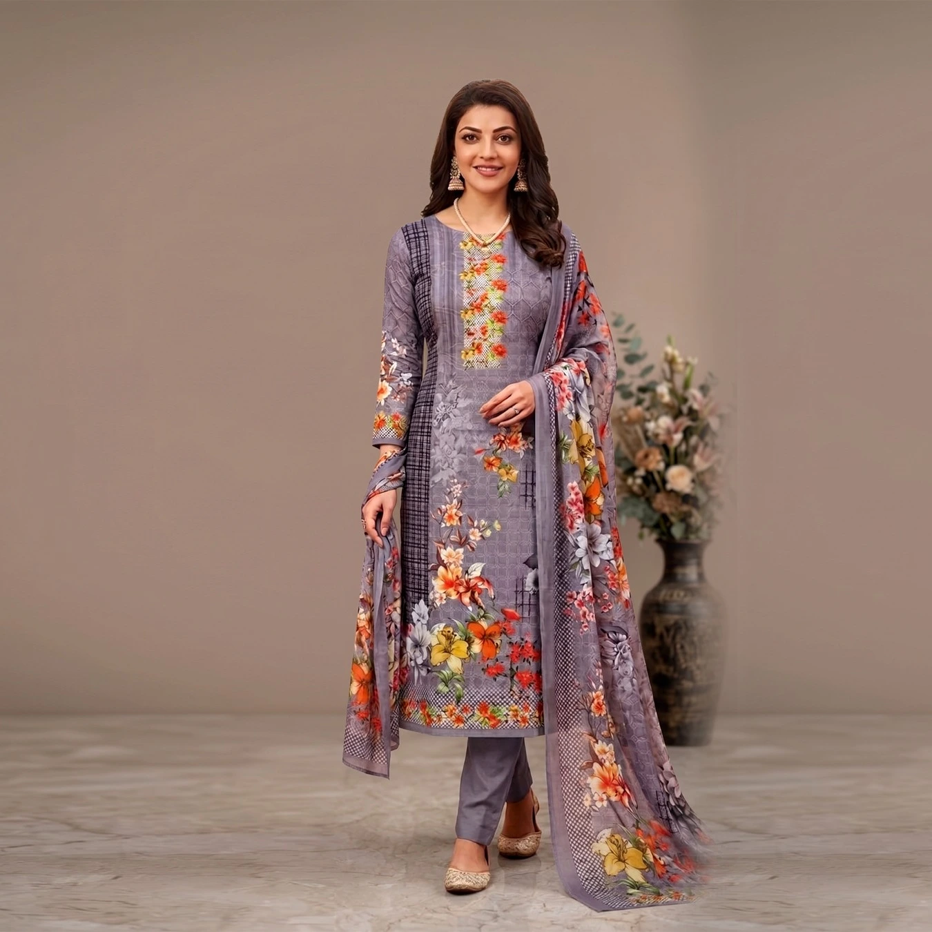 Unstitch Digital Print Three Piece