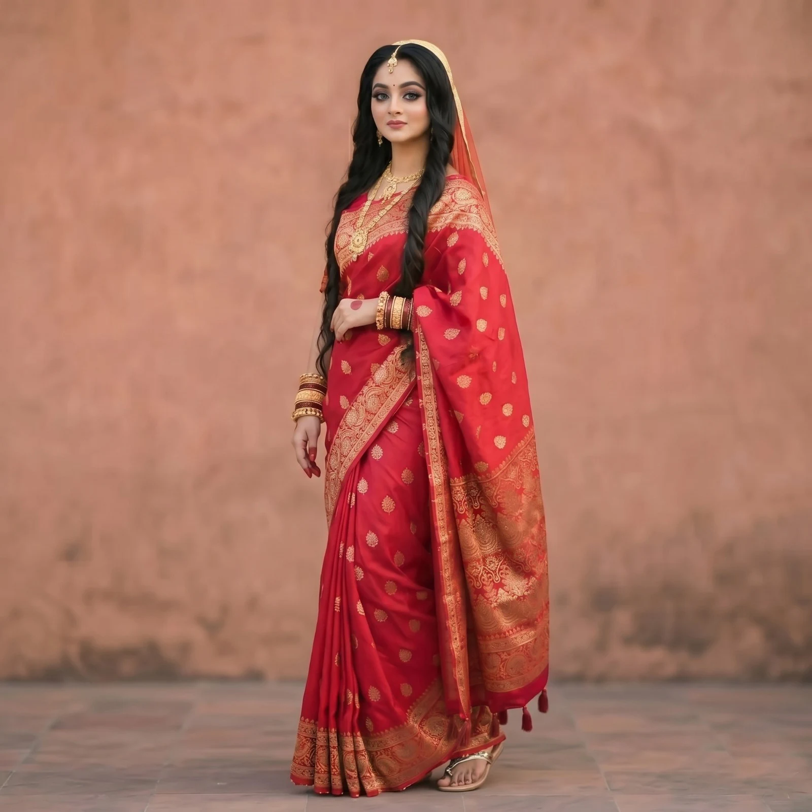 Japani Silk Skin Print Sharee with Blouse Piece