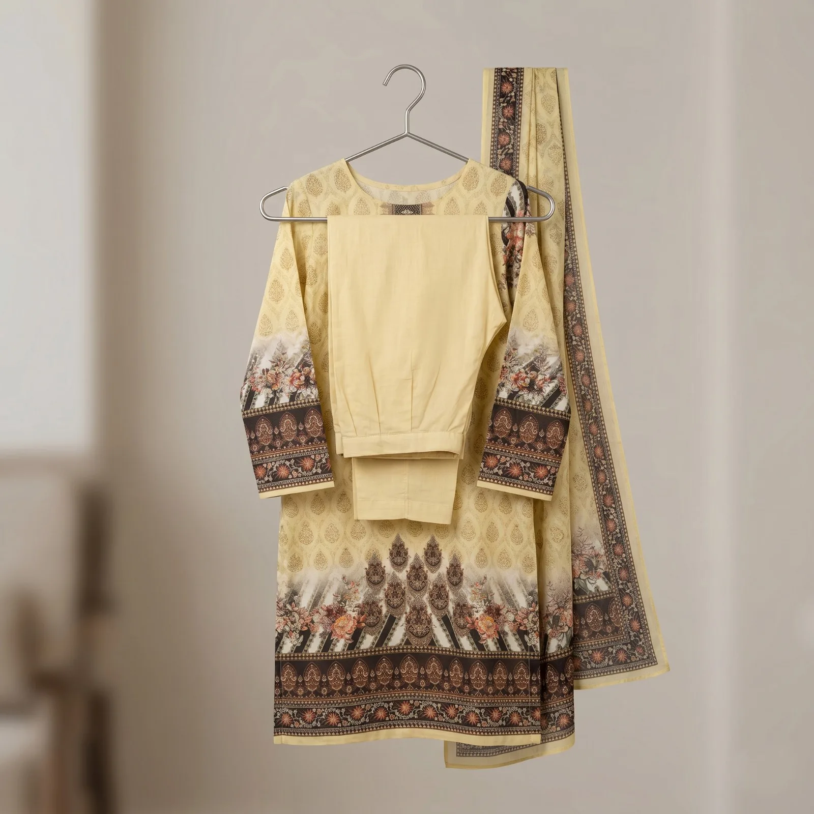 Unstitch Printed Three Piece