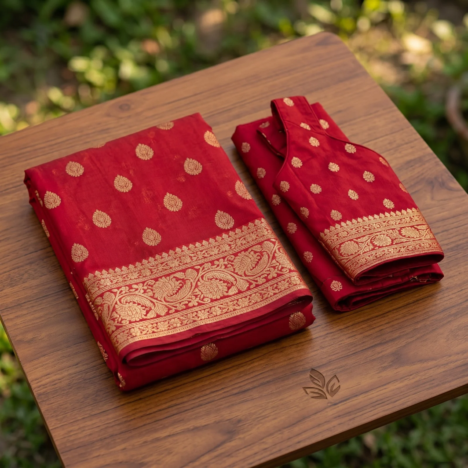 Japani Silk Skin Print Sharee with Blouse Piece