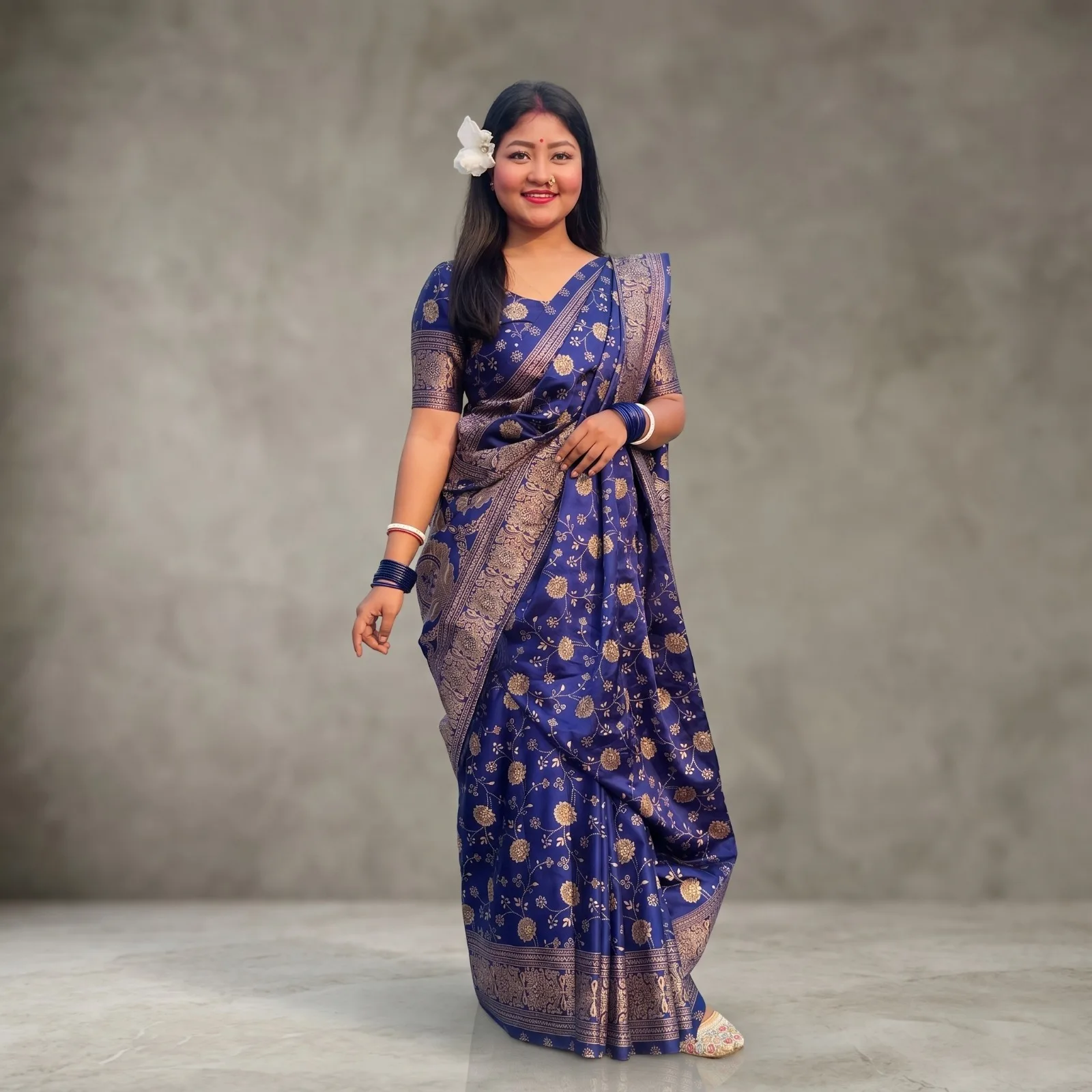 Japani Silk Skin Print Sharee