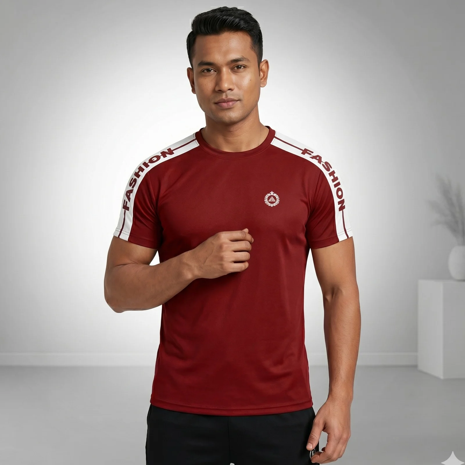 Stylish Half Sleeve Sports T-shirt